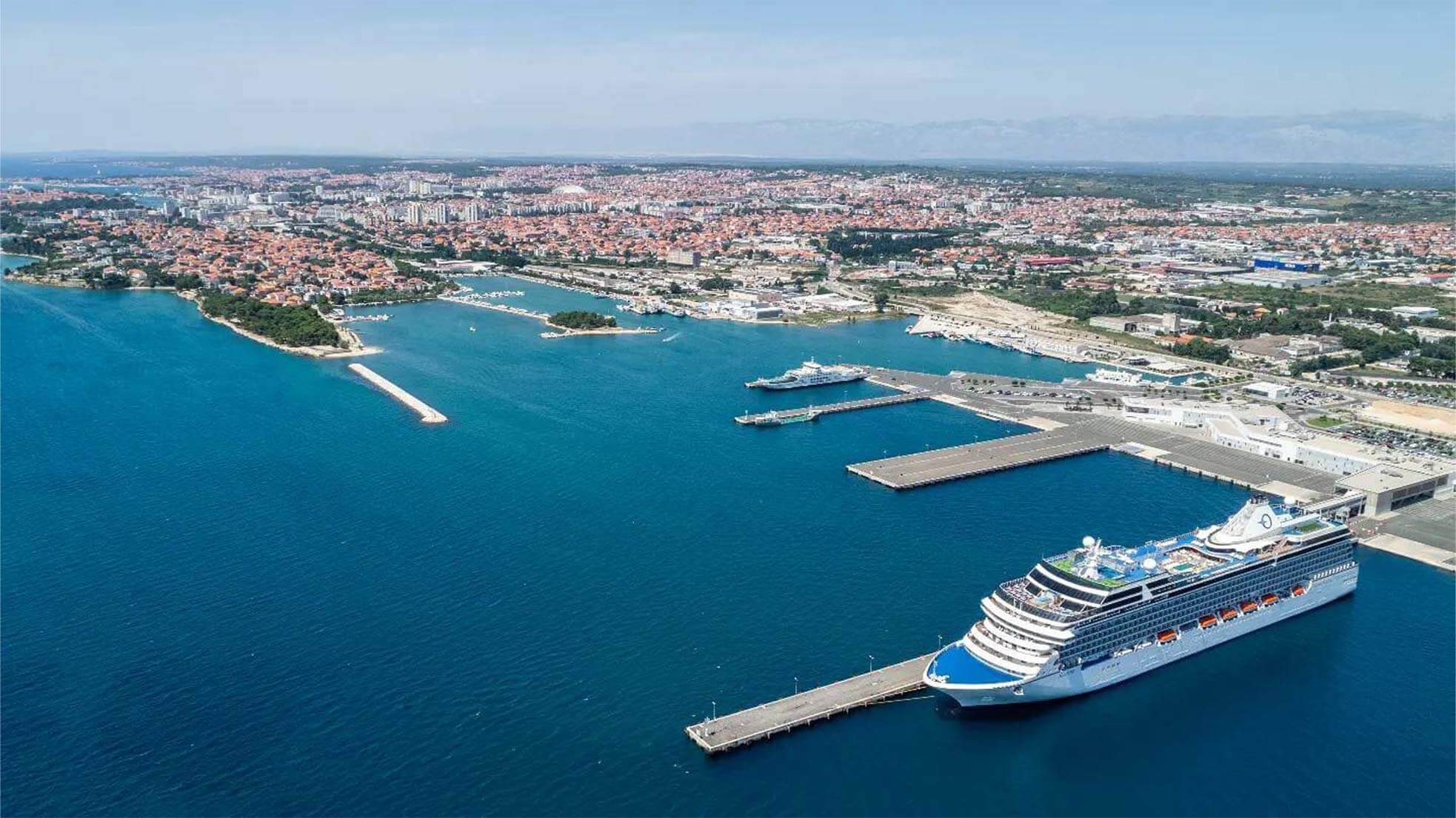 Zadar Cruise Port from Air